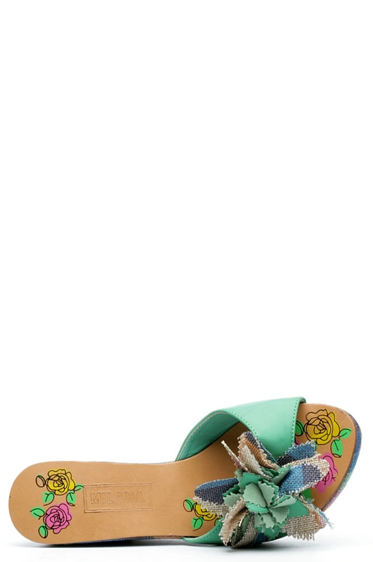 Сабо MILANA 121401-1-5625 зеленый - купить 2100