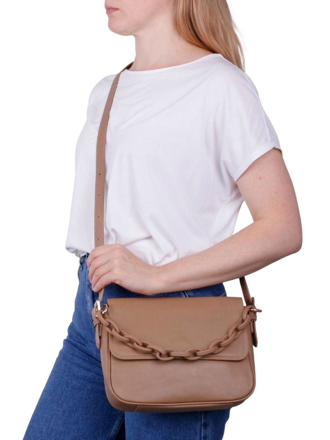 Сумка HELENA SHINE 2622 HS темно беж бежевый - купить 5990