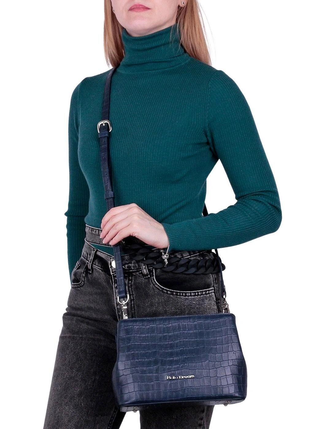 Сумка FIATO DREAM 11291 FD крокодил синий - купить 11990