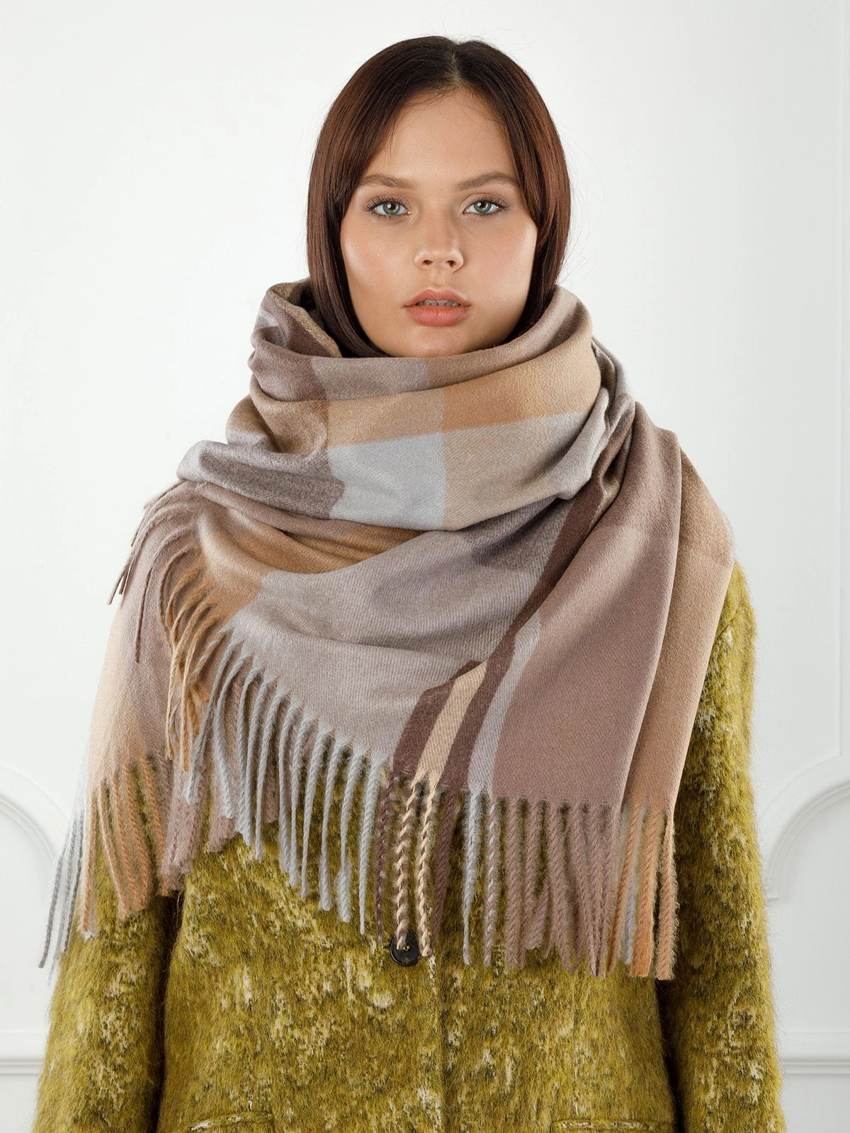 Палантин LABBRA LG72-285-16 коричневый - купить 5490