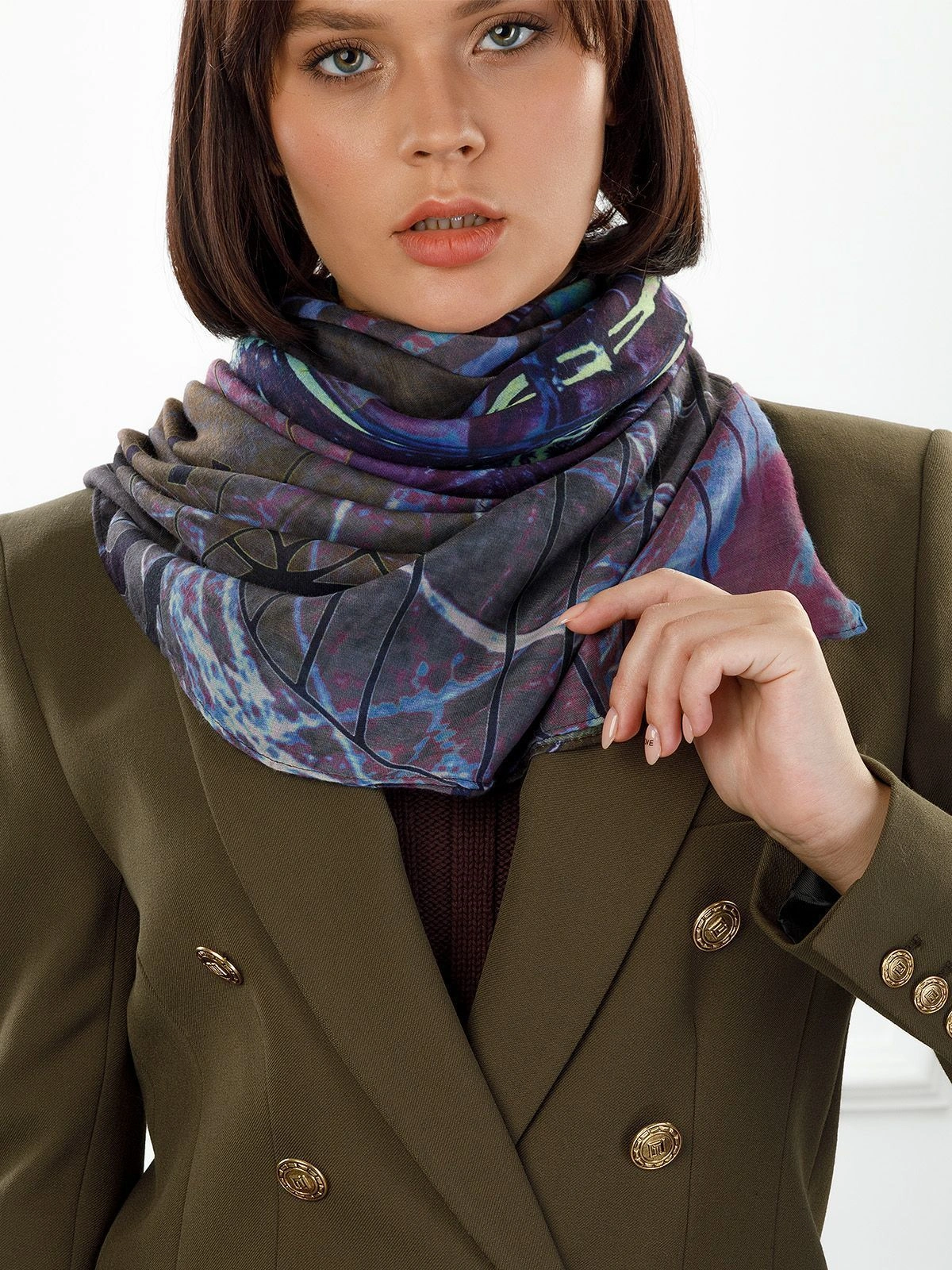 Платок ELEGANZZA BL16-0668-19 серый - купить 7490