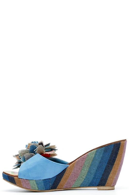 Сабо MILANA 121401-1-5535 голубой - купить 2100