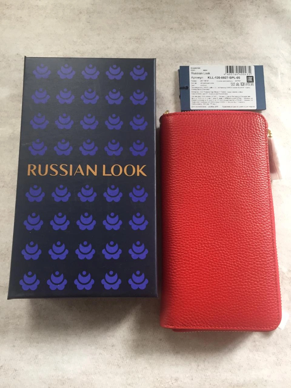 Кошелек RUSSIAN LOOK KLL-120-0027-SPL-05 красный - купить 5490