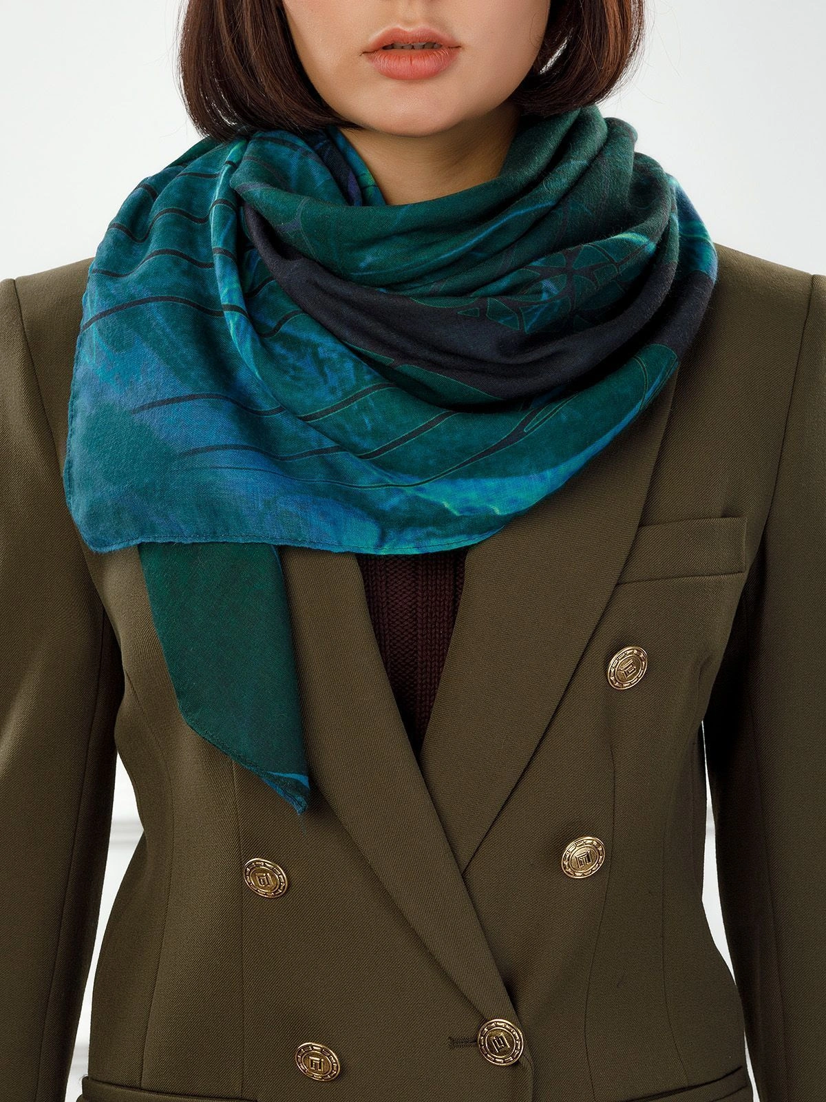 Платок ELEGANZZA BL16-0668-14 зеленый - купить 7490