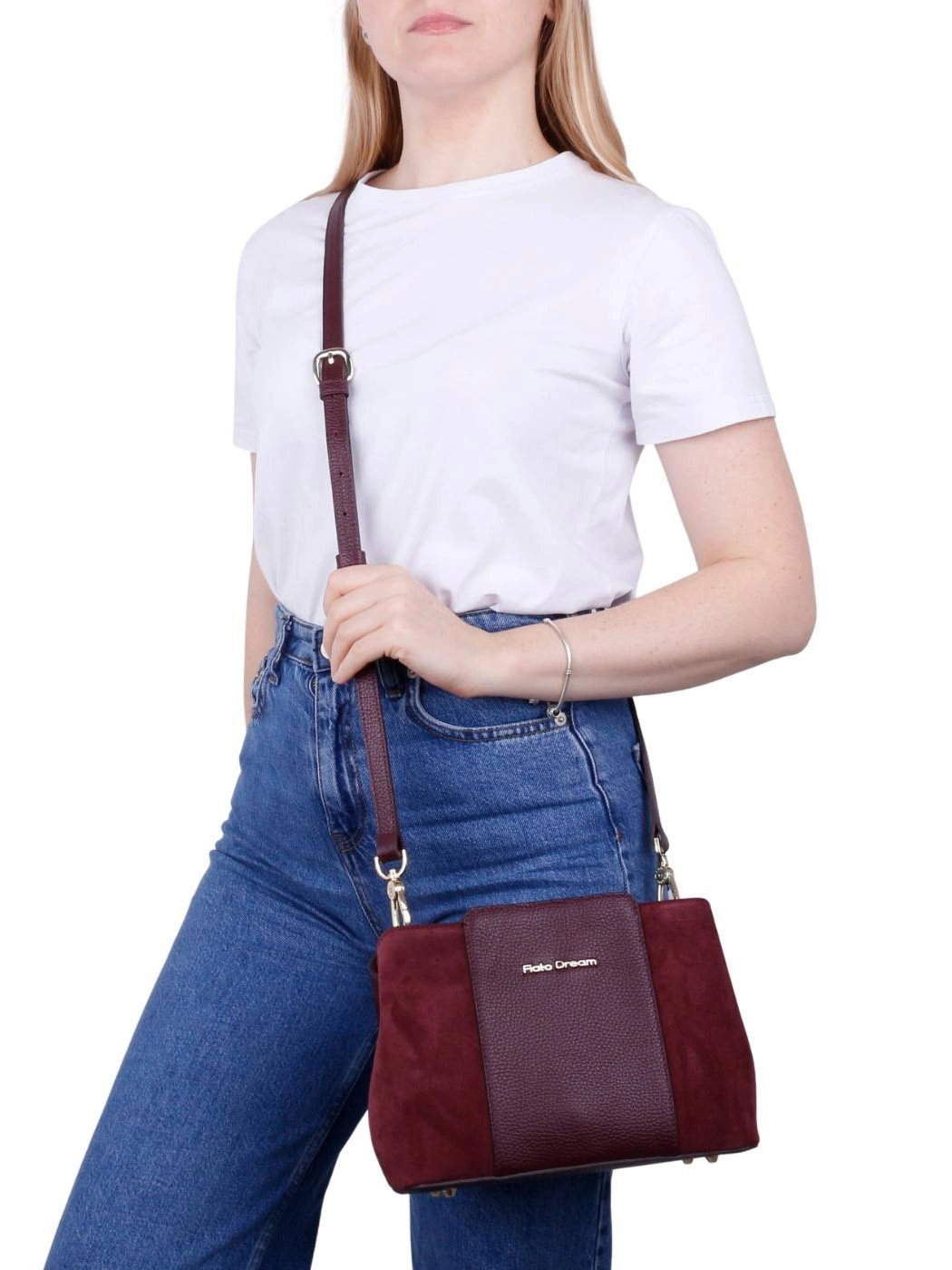 Сумка FIATO DREAM 11266 FD замша вишня бордовый - купить 11990