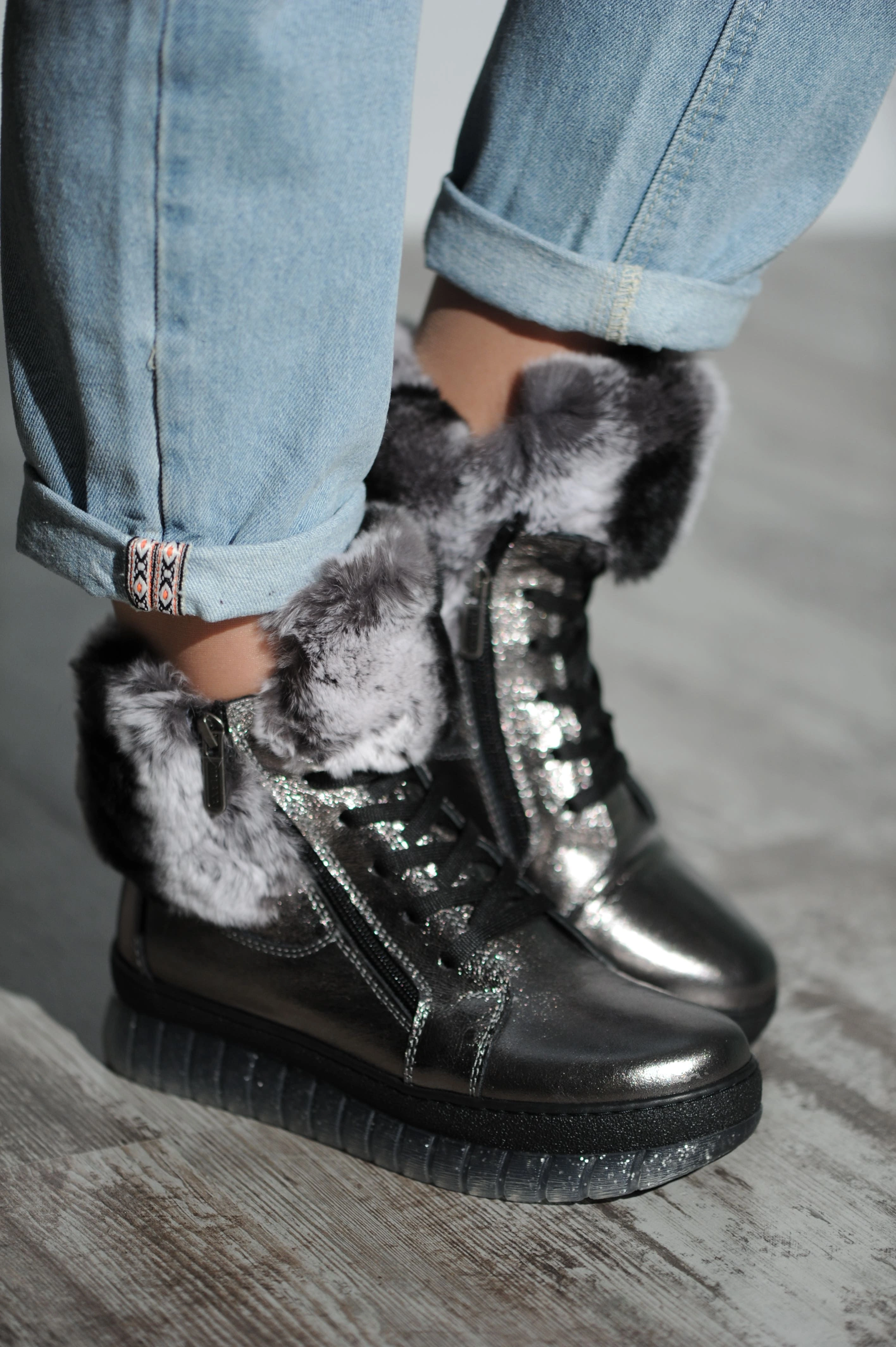 Ботинки MILANA 182370-1-128F серебристый - купить 8990