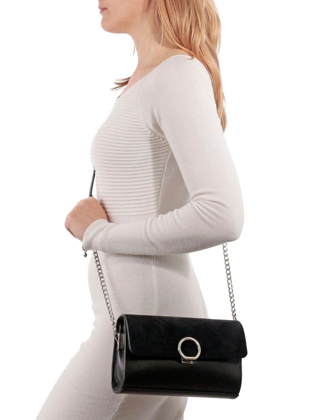 Клатч FIATO DREAM 2197 FD замша черн кольцо черный - купить 11990