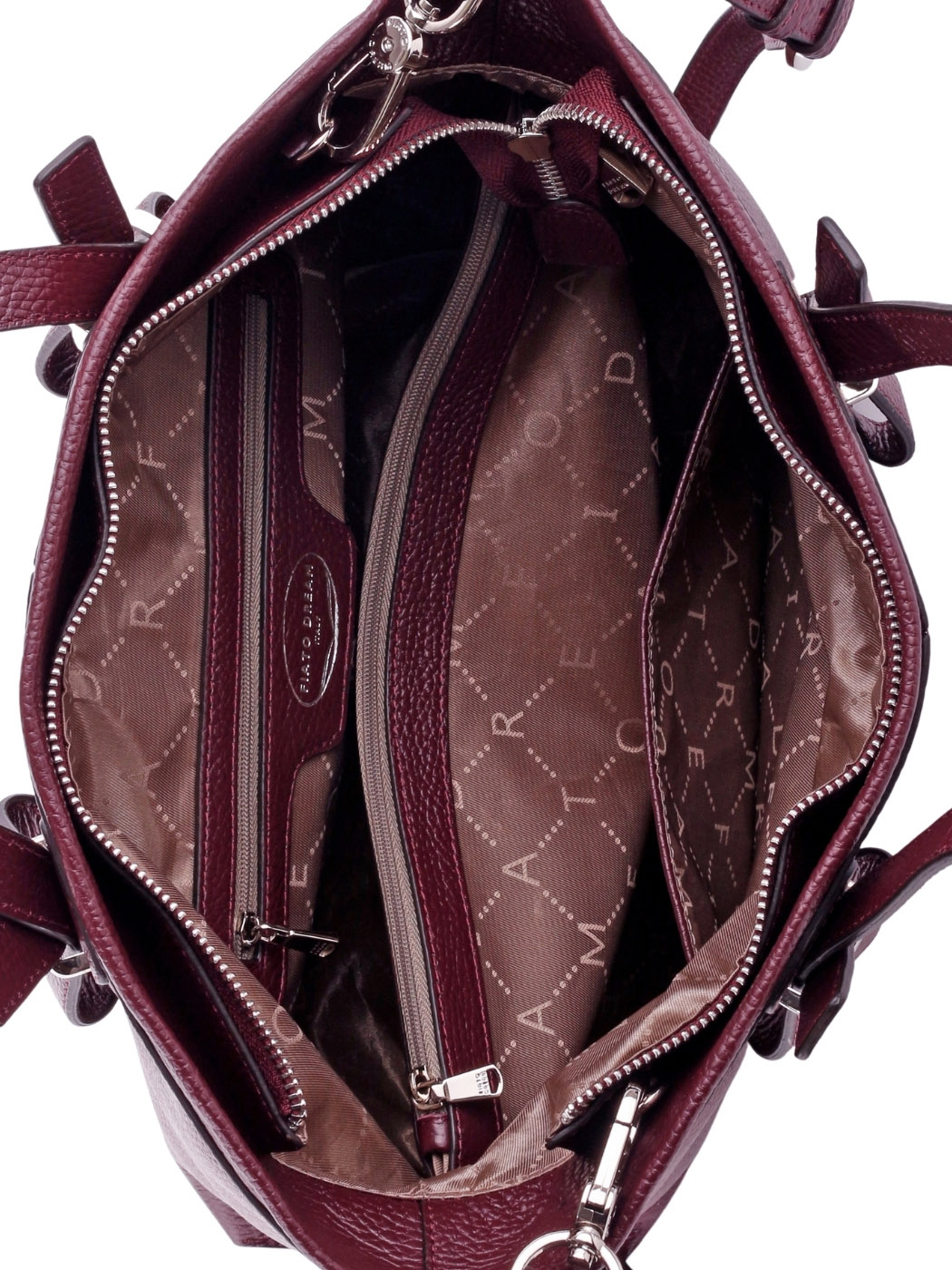 6188 FD вишня сумка  жен. дем. натуральная кожа/текстиль бордовый Fiato Dream