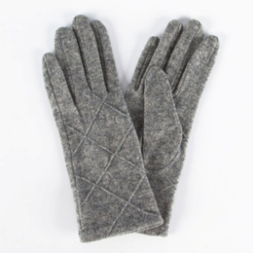 LG71-08 перчатки жен. дем. 80% шерсть, 20% нейлон/без подкладки серый RUSSIAN LOOK