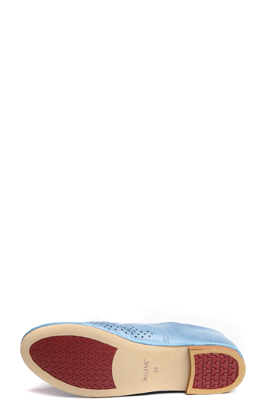 151308-1-1531 полуботинки   жен. летн. натуральная кожа/натуральная кожа/термоэластопласт голубой Mi