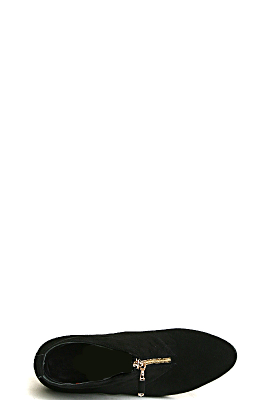 152354-2-210V ботильоны   жен. дем. натуральная кожа (велюр)/ворсин/термоэластопласт черный Milana