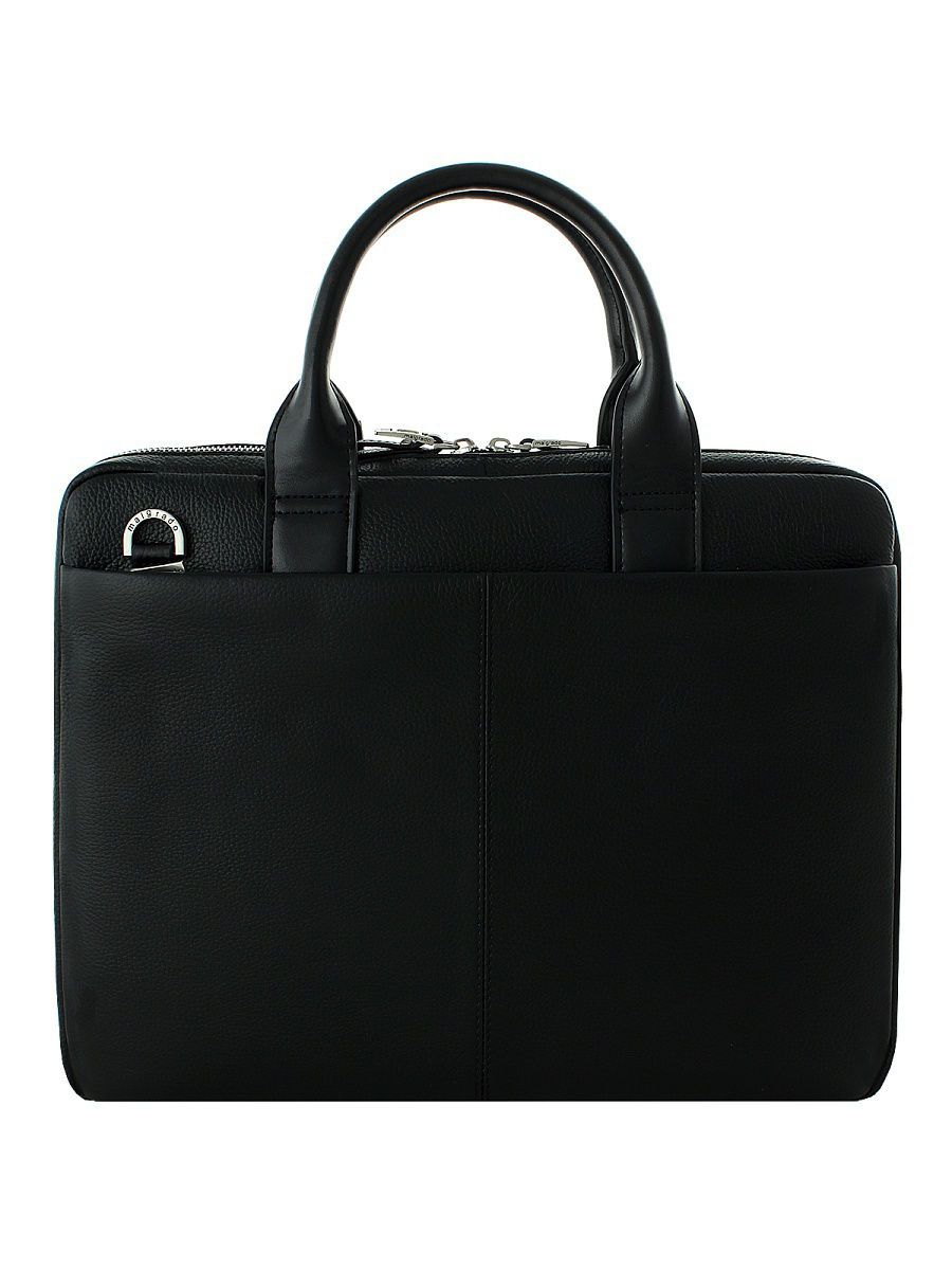 BR09-320 Black сумка муж. всесезон. натуральная кожа/искусственный шелк черный Malgrado