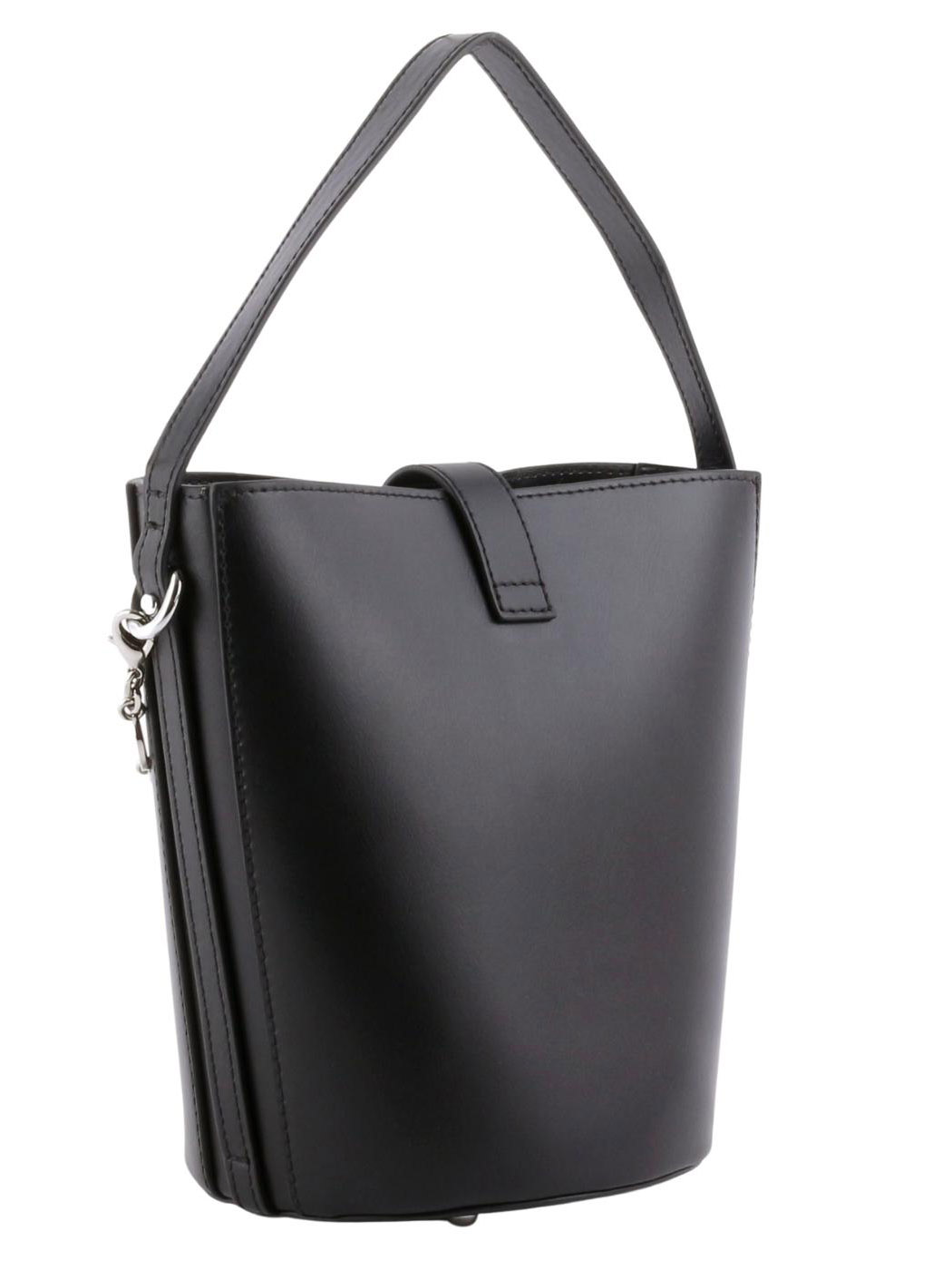 7109 HS черн сумка  жен. дем. натуральная кожа/текстиль черный Helena Shine