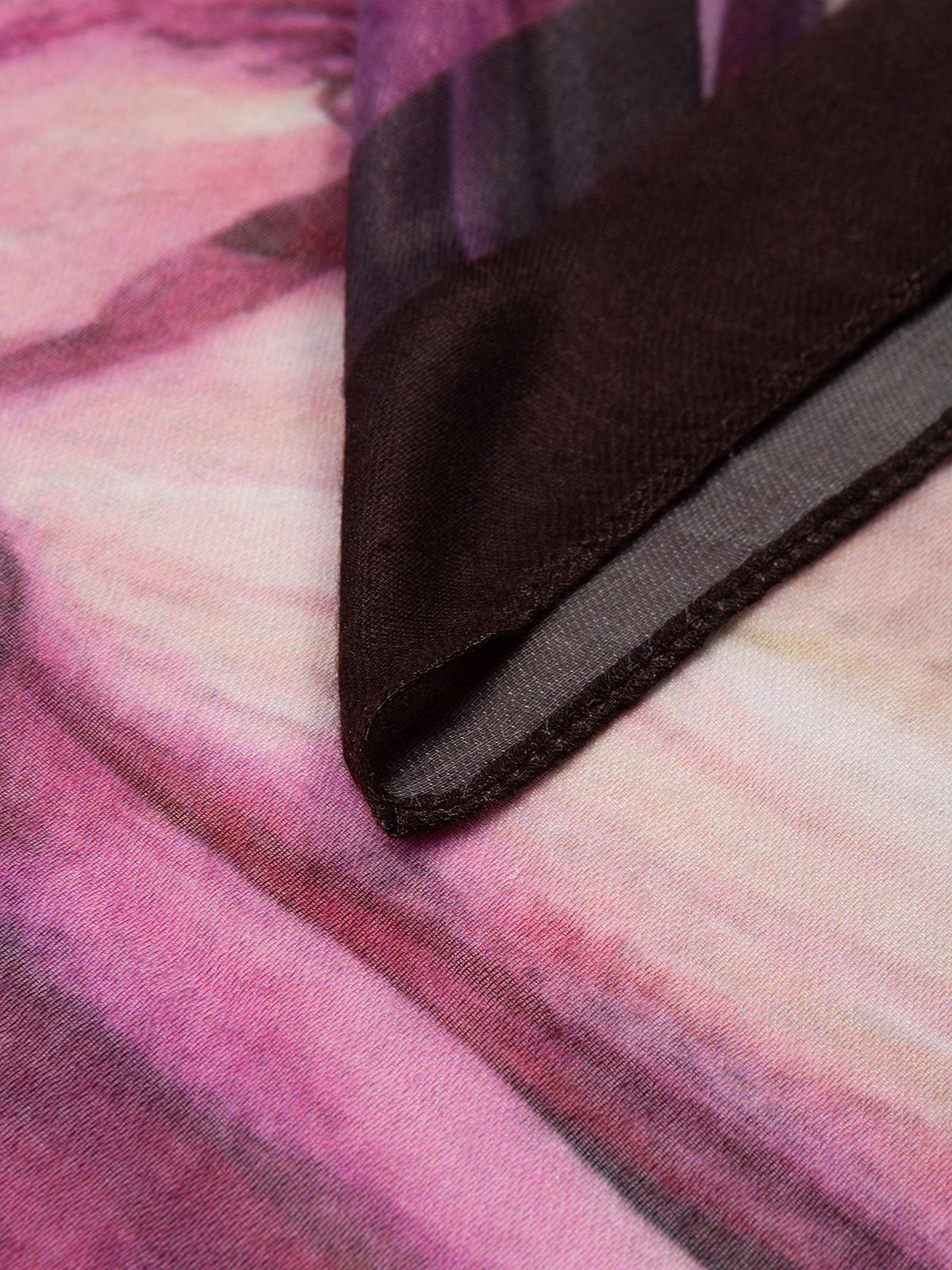 BL16-0669-05 платок жен. дем. шелк; шерсть; модал  розовый  Eleganzza