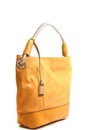 151650-2-172 сумка  жен. летн. искусственная кожа/искусственный шелк желтый Milana