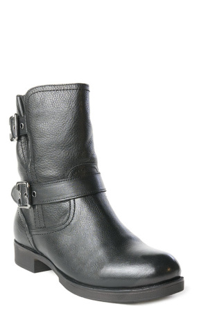 162402-1-110F ботинки   жен. зимн. натуральная кожа/натуральный мех/термоэластопласт черный Milana