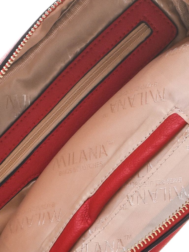 201912-1-140 сумка на плечо жен. всесезон. искусственная кожа/искусственный шелк красный Milana