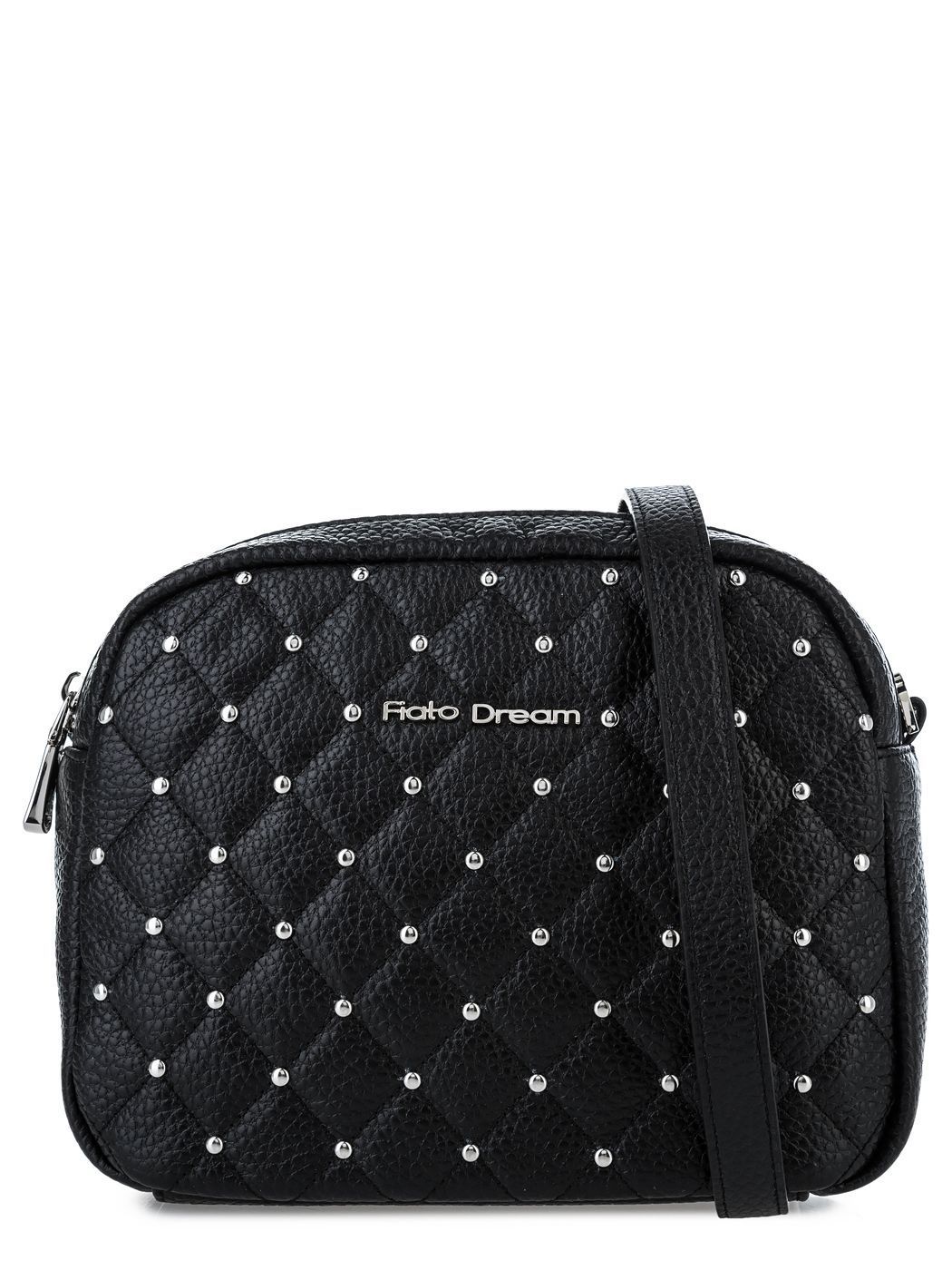 52140 FD черн сумка  жен. дем. натуральная кожа/текстиль черный Fiato Dream