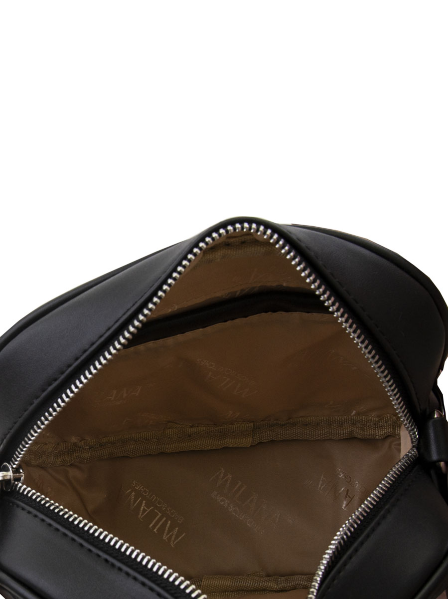 231911-2-110 сумка  жен. всесезон. искусственная кожа/искусственный шелк черный Milana