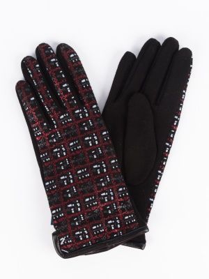 GLT-220-66-SUL-01-13 перчатки жен. зимн. 68% хлопок; 3% спандекс; 29% полиэстер/без подкладки черный