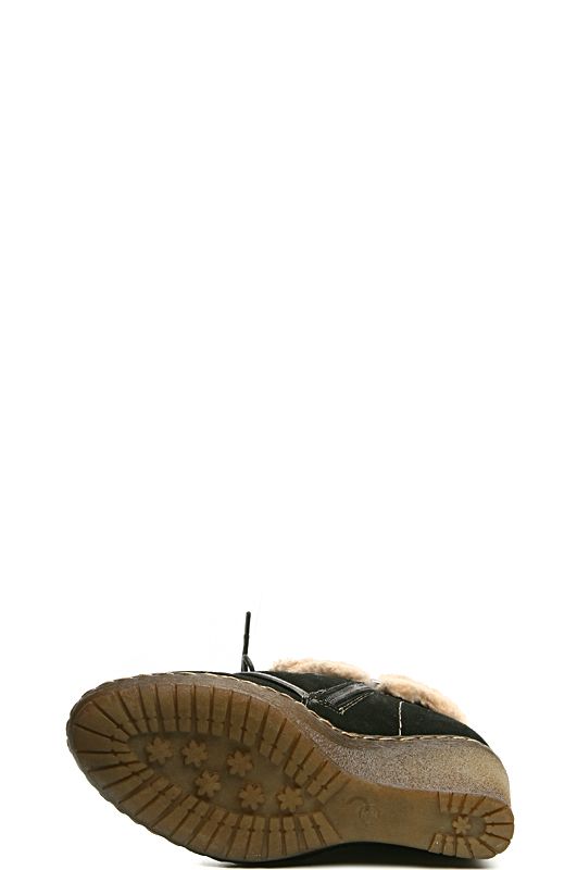 132192-2-210F ботильоны  жен. зимн. натуральная кожа (велюр)/натуральный мех/ТЭП (термоэластопласт) черный Milana