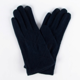 LG71-04 перчатки жен. дем. 80% шерсть, 20% нейлон/без подкладки синий RUSSIAN LOOK