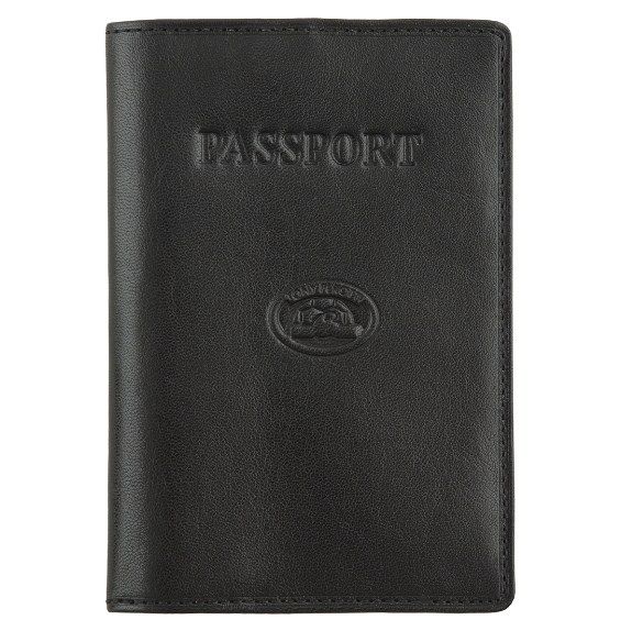 271235/1 обложка для паспорта муж. всесезон. натуральная кожа черный Tony Perotti