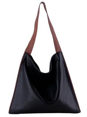 7021 HS сумка  жен. дем. натуральная кожа/текстиль черный Helena Shine