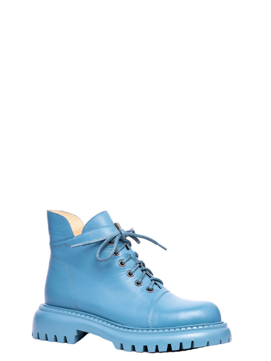 232106-1-1531 ботинки   жен. дем. натуральная кожа/натуральная кожа/ТПР голубой Milana