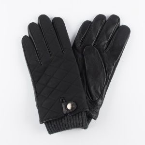 NEMAN03-J-01-08-9,5 перчатки муж. зимн. натуральная кожа/70% шерсть; 30% акрил черный Jonas Hanway