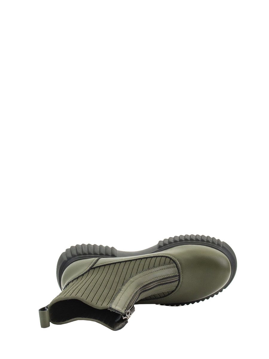 222410-1-160V ботинки   жен. дем. натуральная кожа; текстиль/ворсин/ПУ зеленый Milana