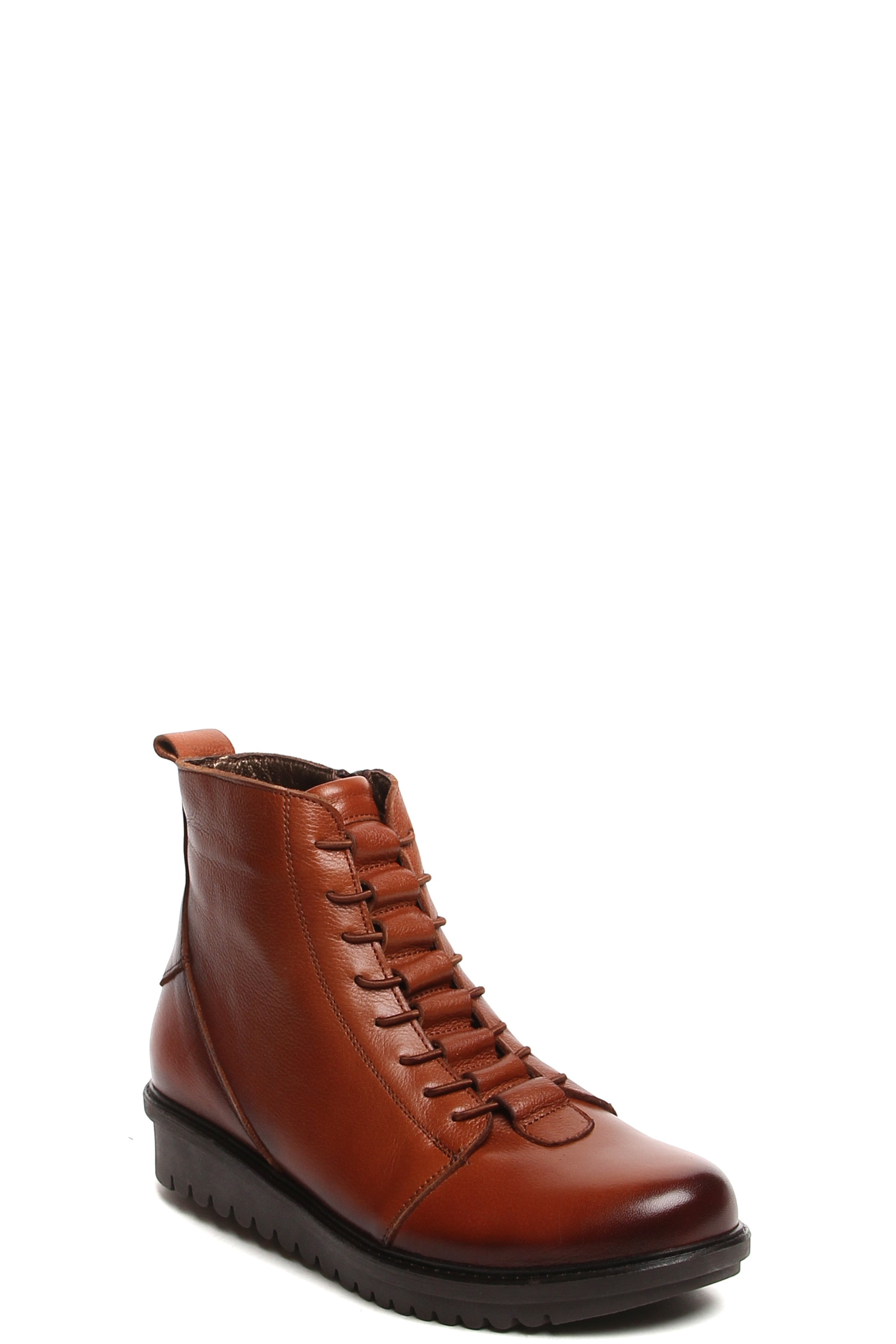182699-1-126V ботинки   жен. дем. натуральная кожа/ворсин/термоэластопласт оранжевый Milana