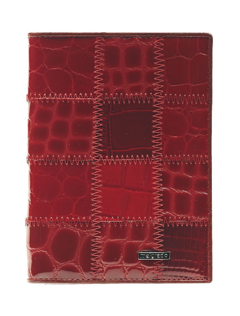 54019-1A-444A Red обложка для паспорта жен.  натуральная кожа красный Malgrado