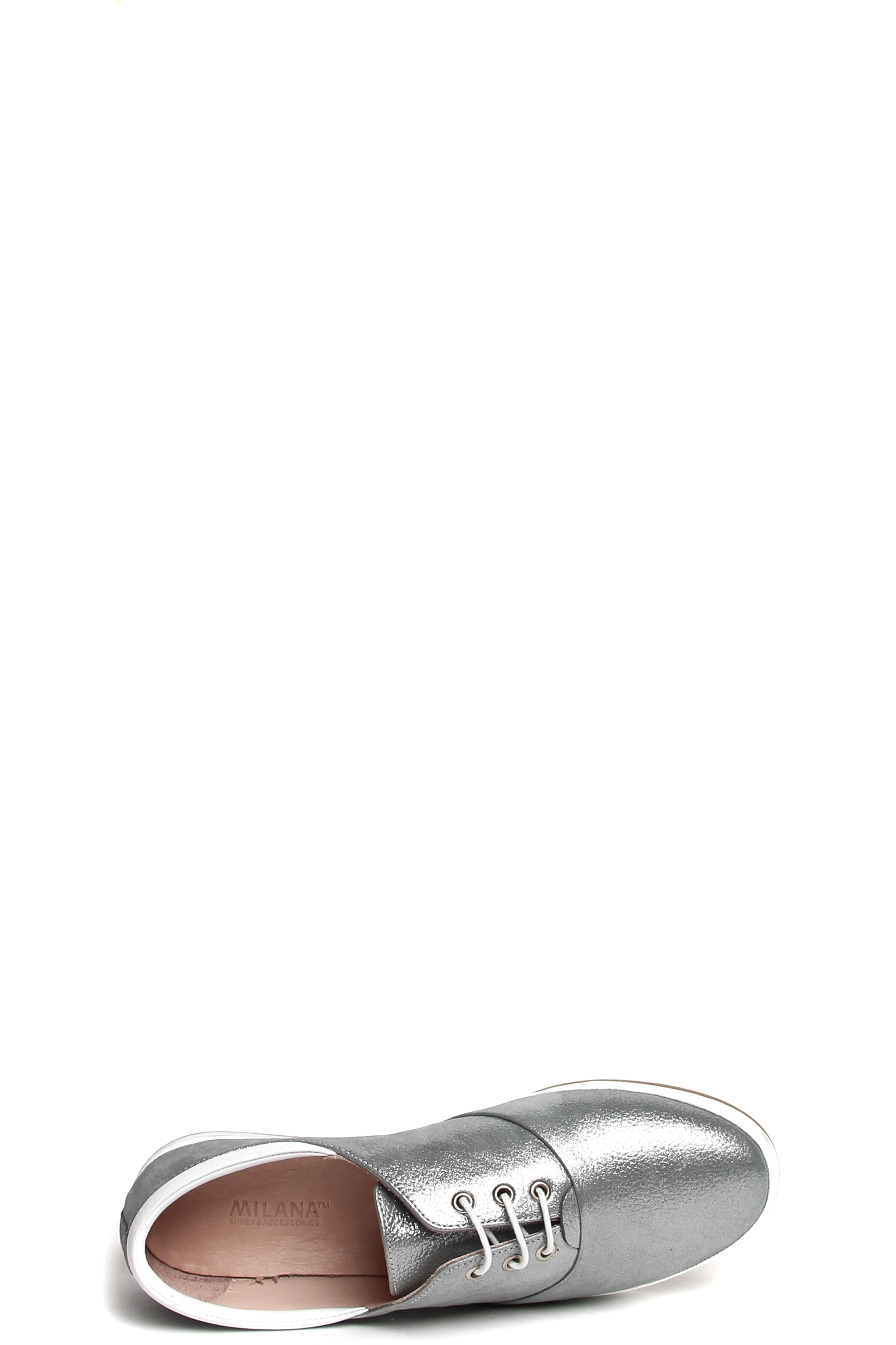 181462-1-2111 полуботинки  взрослый  жен. летн. натуральная кожа (сотен)/натуральная кожа/термоэластопласт серый Milana