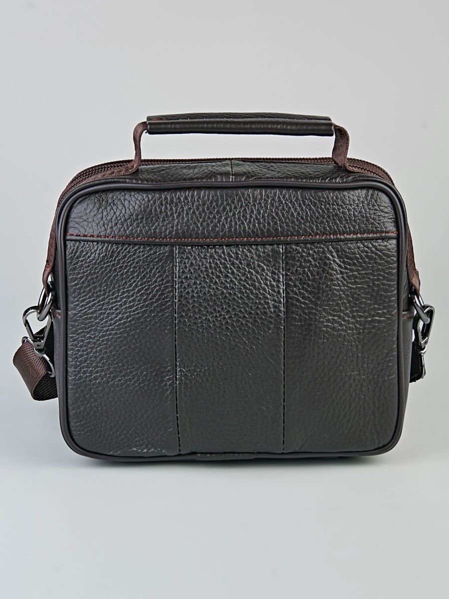 806# корич сумка  муж. всесезон. натуральная кожа/текстиль коричневый Milana