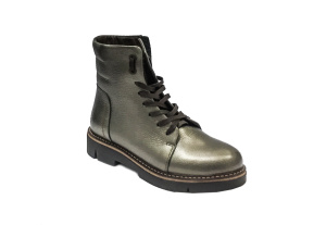 182302-1-711W ботинки   жен. дем. натуральная кожа/натуральная шерсть /термоэластопласт серый Milana