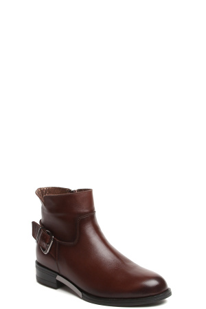 182696-3-120V ботинки   жен. дем. натуральная кожа/ворсин/термоэластопласт коричневый Milana