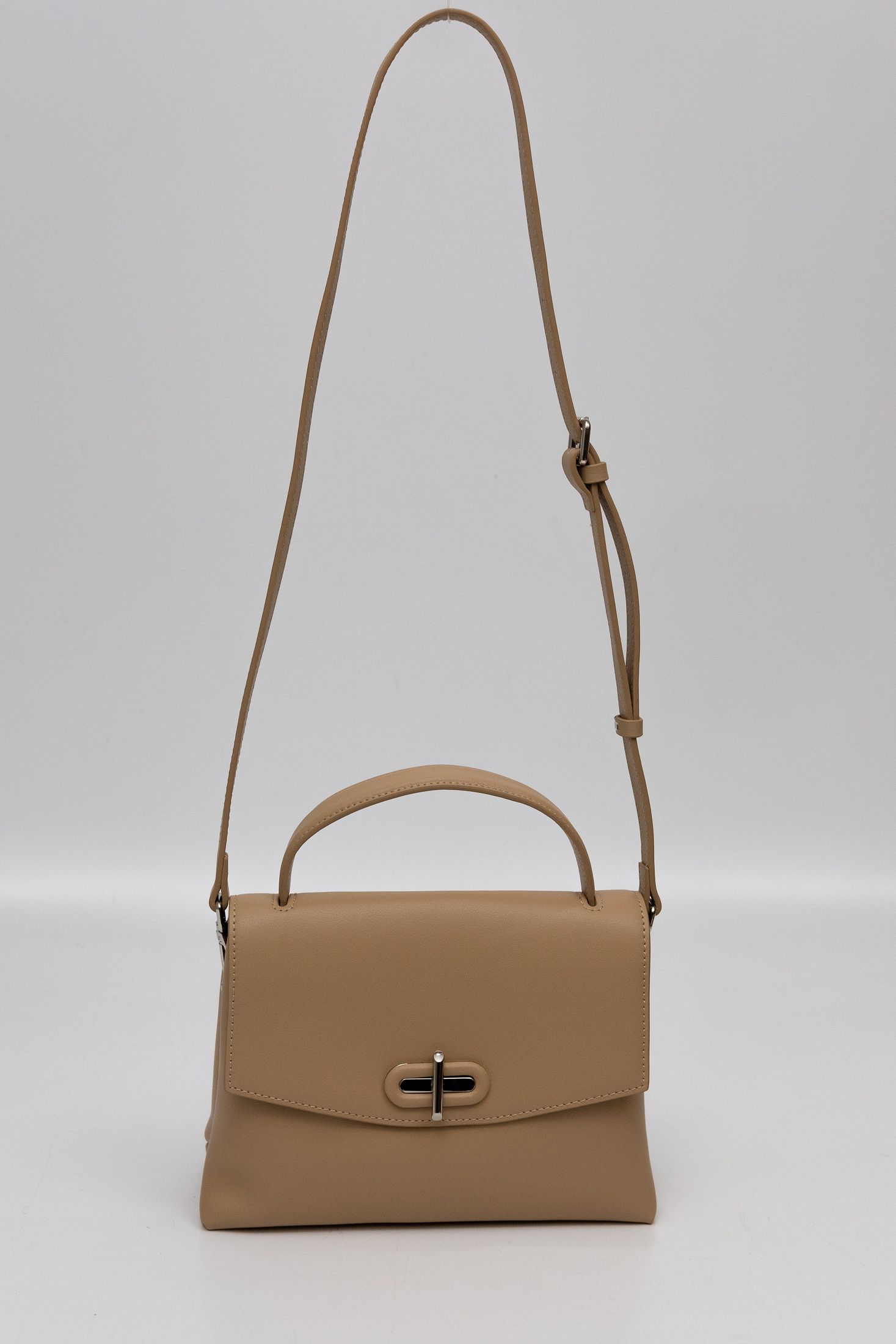 363-73 сумка  жен. дем. натуральная кожа/текстиль коричневый Ludor