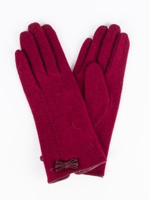 GLT-220-47-FIL-13 перчатки жен. зимн. 80% шерсть;  20%нейлон/80% шерсть;  20% нейлон бордовый Russia