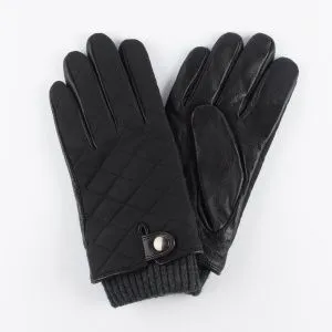 NEMAN03-J-01-08-11 перчатки муж. зимн. натуральная кожа/70% шерсть; 30% акрил чёрный; серый Jonas Hanway