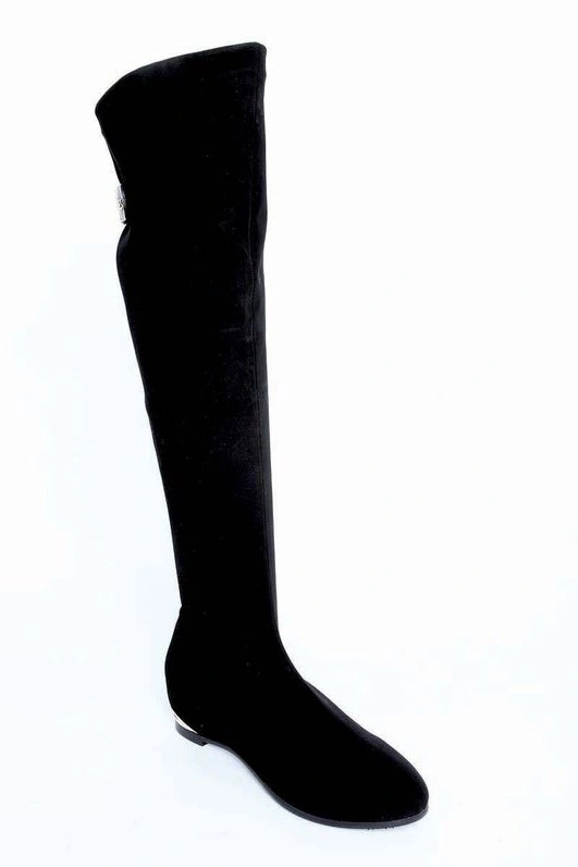 141397-1-13101 сапоги   жен. дем. стрейч (эффект нубук)/ворсин/термоэластопласт черный Milana Сапоги MILANA 141397-1-13101 черный - купить 2000